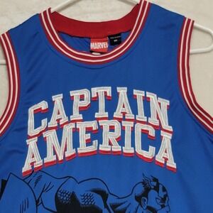 Marvel Captain America Jersey Mens Medium Super Soldier 41 Basketball Mad Engine